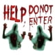 thumbnail image 3 of Bloody Handprints Zombie Halloween Gigante Para Decoración De Ventanas, 3 of 5