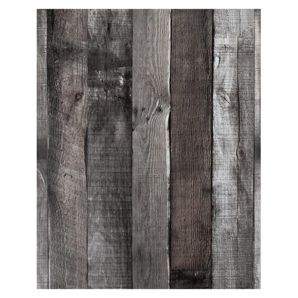 Papel de contacto de madera Yun-aeon, madera natural, gris oscuro, 44 cm x 6 m