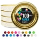 thumbnail image 1 of Platos de papel Exquisite Gold desechables de 9 pulgadas, 100 unidades, 1 of 9