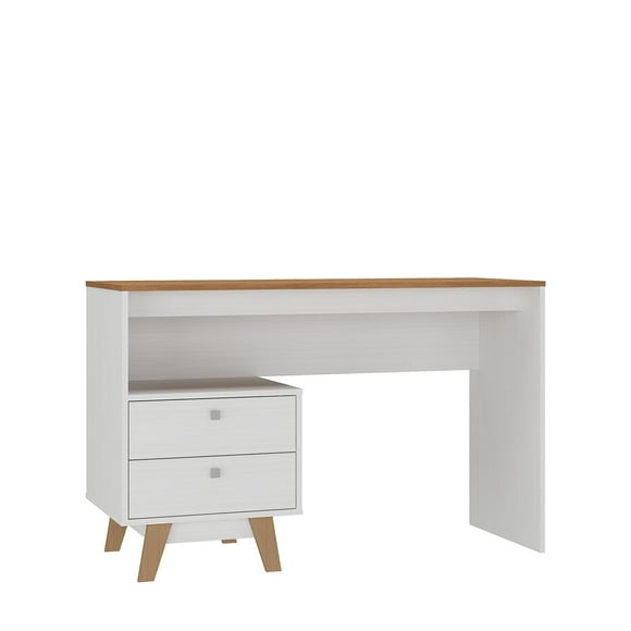 Escritorio Ellie 2 Cajones Mdf Blanco