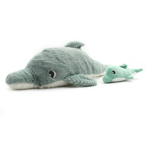 Les Ptipotos - Peluche Delfín Tofou Mamá Y Bebé - Menta