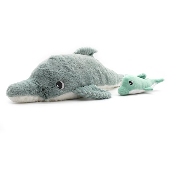 Peluche Delfín Tofou Mamá Y Bebé - Menta