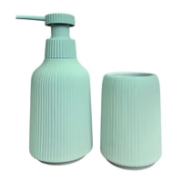 Oem - Set Juego De Baño 3 Pieza Ceramica Jabon Dispensador Cepillo