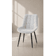 thumbnail image 2 of Silla Macron Capitoné Acolchada de Comedor Metal  - Gris, 2 of 4