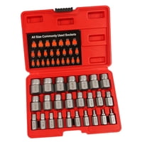 Magideal - Juego De Extractores De Tornillos Dañados Con Caja De Almacenamiento, Accesorios Resistentes, Removedor De Pernos Redondeados De Cabeza Hexagonal, 25