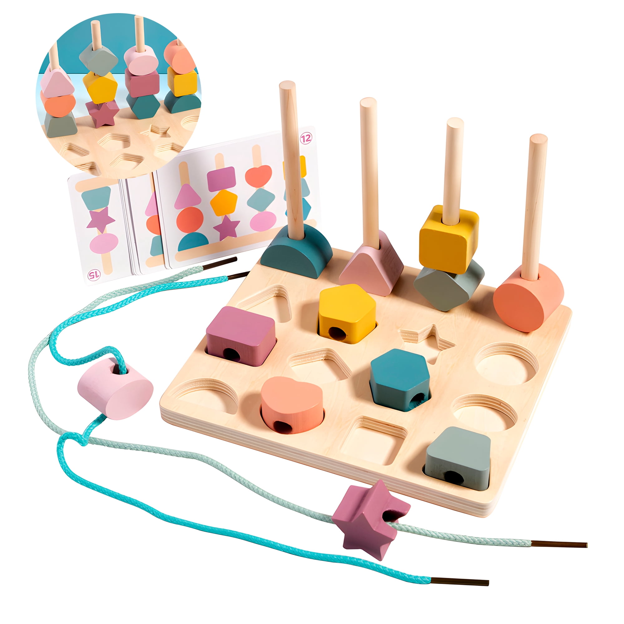 Mgm Importaciones - Juguetes Didácticos Madera Montessori Secuencias Bebés Juego
