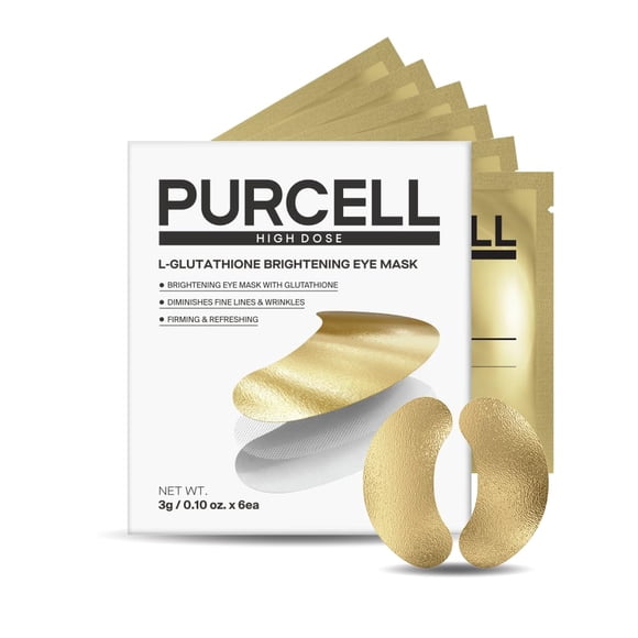 Mascarilla para ojos PURCELL L-Glutathione, 6 pares, 3 g