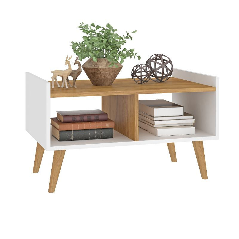 Mobilfrank - Mesa Centro Rm02 2 Nichos Blanco - Nogal