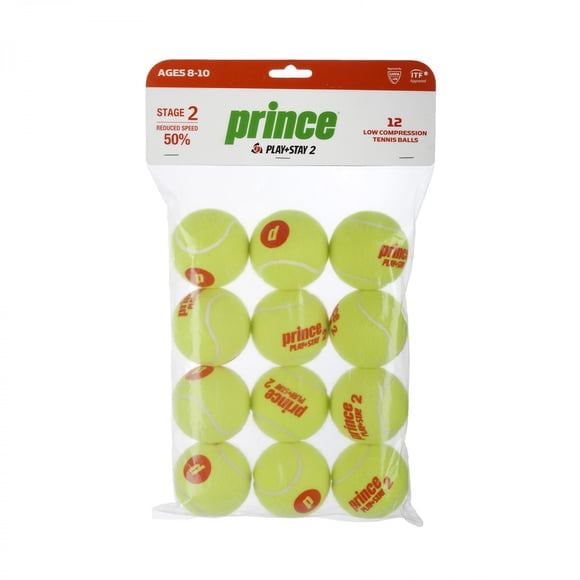 PELOTA DE TENIS PRINCE PLAY & STAY STAGE 2 X12
