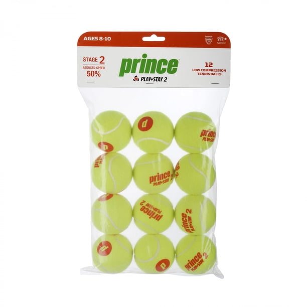 PELOTA DE TENIS PRINCE PLAY & STAY STAGE 2 X12