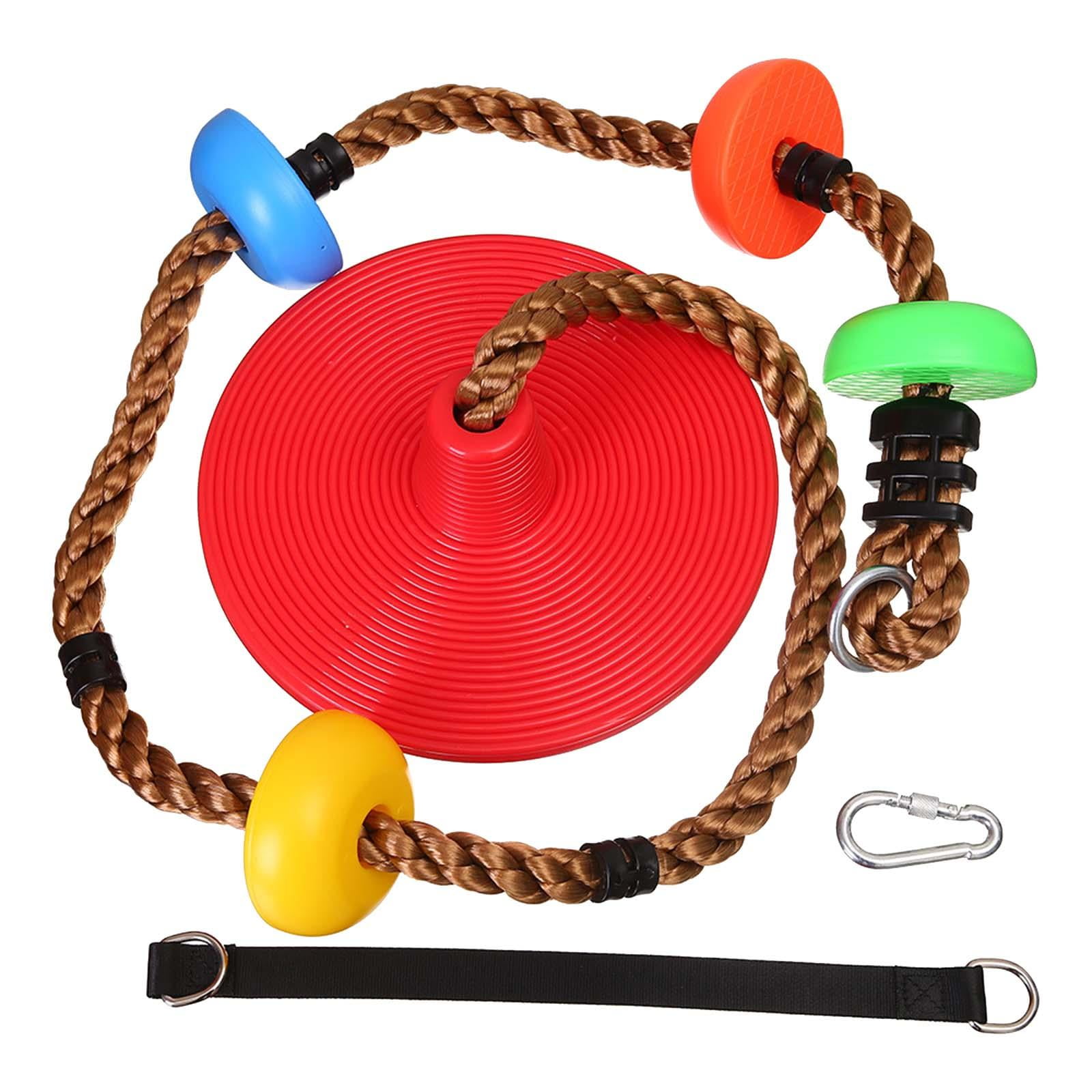 Magideal - Columpio De Cuerda Para Escalar Árboles, Juego De Columpio De Escalada, Columpio De Disco Divertido Resistente A La Intemperie, Accesorios De Columpio