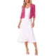 thumbnail image 2 of INSPIRE CHIC Bolero de Malla Transparente para Mujer de Halloween, Chaqueta Ligera Recortada con Mangas 3/4, Fucsia XS, 2 of 6