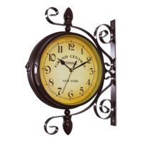 Bothyi - Reloj De Pared Redondo De Doble Cara, Decorativo, Para Dormitorio, Sala De Estar, Hotel.