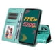 thumbnail image 2 of Funda tipo cartera FOXDOCK para Infinix Hot 11 , diseño girasol en relieve, cuero PU, cierre magnético, soporte y tarjetero, 2 of 5