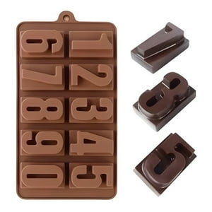 Genérico - Moldes Chocolate Moldes De Silicona Numeros 0 Al 9