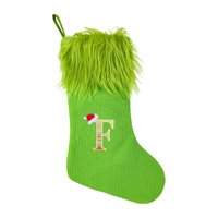 Bothyi - Medias Navideñas Tejidas Calcetines Navideños Para Chimenea Para Puerta Restaurante Festivo Letra F