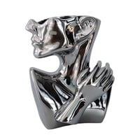 Bothyi - Maceta Con Estilo Maceta Creativa Para La Decoración De La Mesa De La Oficina En El Hogar Plata