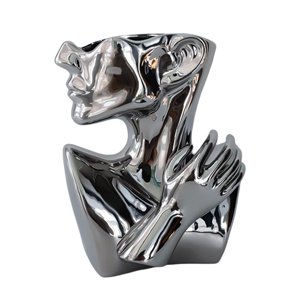 Bothyi - Maceta Con Estilo Maceta Creativa Para La Decoración De La Mesa De La Oficina En El Hogar Plata