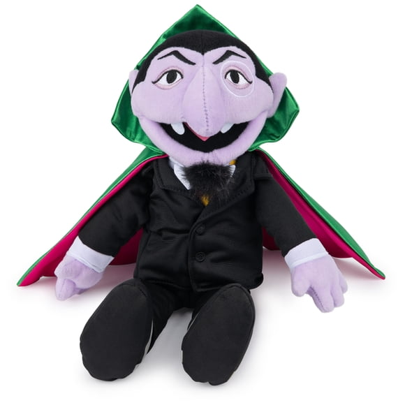 Peluche GUND Sesame Street The Count Muppet, 14 pulgadas, negro/verde