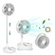 thumbnail image 1 of Ventilador Portátil Recargable USB Altura Ajustable blanco, 1 of 4
