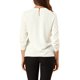thumbnail image 3 of CURVOSPORT Blusa Elegante para Mujer Camisa de Trabajo Oficina con Fruncido Frontal Manga 3/4 Chifón Regreso a Clases Conjunto para Maestra Blanca XS, 3 of 8