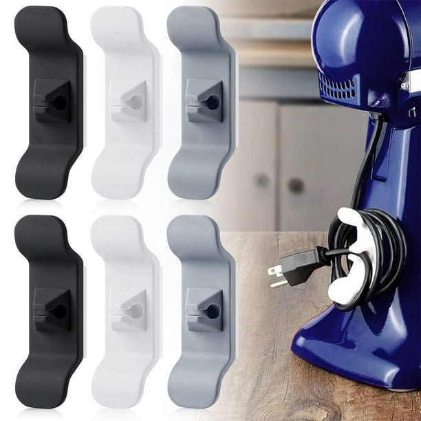 Organizador de cables para electrodomésticos: organizador de cables adhesivo para electrodomésticos de cocina, soporte para cables, accesorios para batidoras, cafeteras y freidoras de aire.