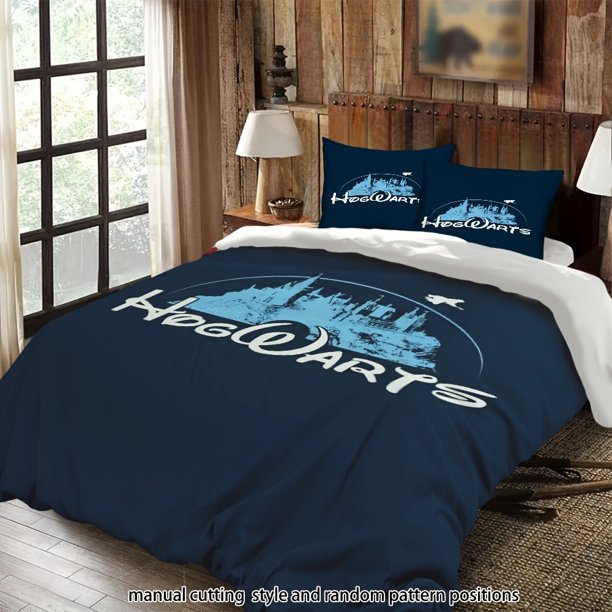 Bedding Warner Bros Castle Pattern and Text Theme Suitable for All Seasons Machine Washable Includes Pillowcases Suitable for Bedrooms Guest Rooms Dormitories H