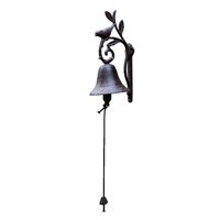 Magideal - Timbre De Hierro Fundido, Campana De Cena De Hierro Fundido, Campana De Metal Exterior, Pájaro De Entrada Decorativo Rústico De Estilo Vintage Para De