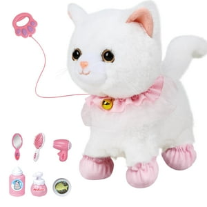 Jimate - Peluche Electrónico Interactivo, Gato Robot Que Camina Y Ladra