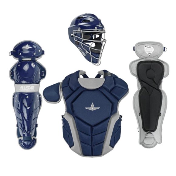 Kit de receptor All-Star Top Star Series, edades 7-9, azul marino, NOCSAE