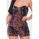 thumbnail image 5 of Romper Ccwholesalesclothings Multi Sequins Tube Top Navy Gold, 5 of 5