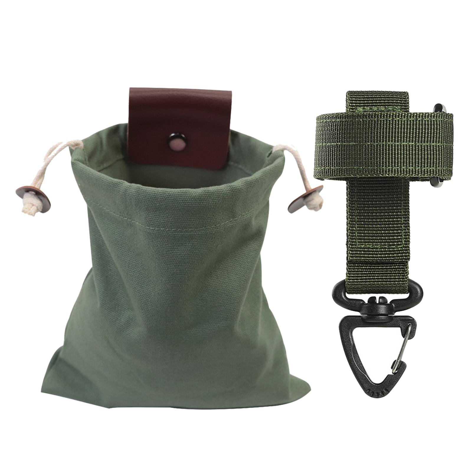 Ioensy - Bolsa De Forraje Plegable Para Almacenamiento En Cinturón, Bolsa Para Caminatas, Paquete Forestal Para Exteriores, Verde