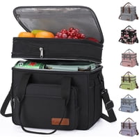 Farmers - Maelstrom Lunch Bag Women,23L Insulated Lunch Box For Men Women,Expandable Double Deck Lunch Cooler Bag,Lightweight Leakproof Lunch Tote Bag With Side Tissue Pocket