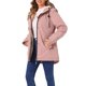 thumbnail image 4 of INSPIRE CHIC Abrigo de Parka para Mujer con Cinturón en la Cintura, Bolsillos, Manga Larga y Capucha de Piel Sintética XS Rosa, 4 of 6