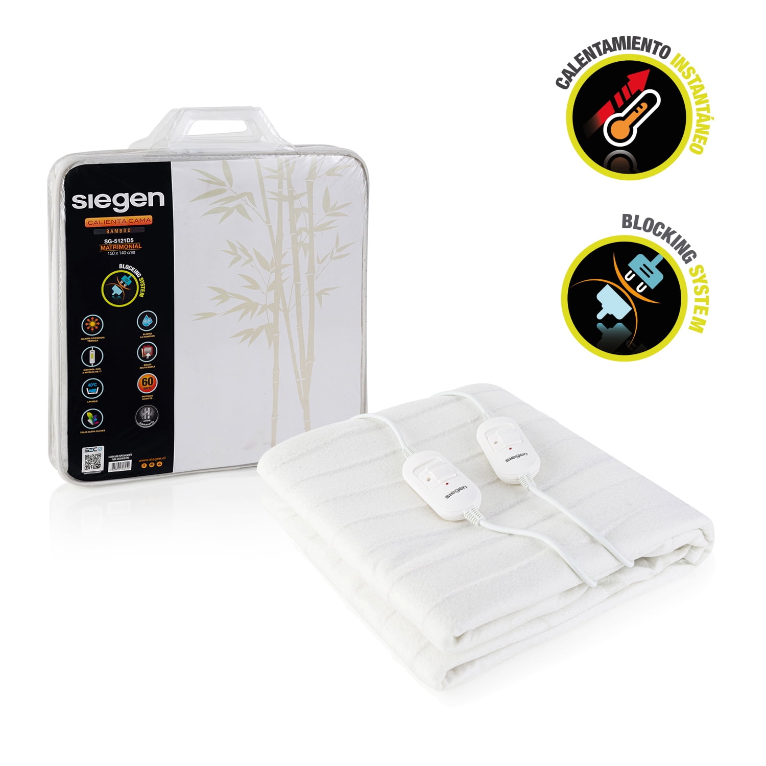 Siegen - Calienta Cama Sg 5121d5 2 Plazas (150 X 140 Cms)