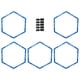 thumbnail image 1 of 5 Anillos De Agilidad Hexagonales Multiusos Para Ni?os Y Adultos, Color Azul Rugby., 1 of 5