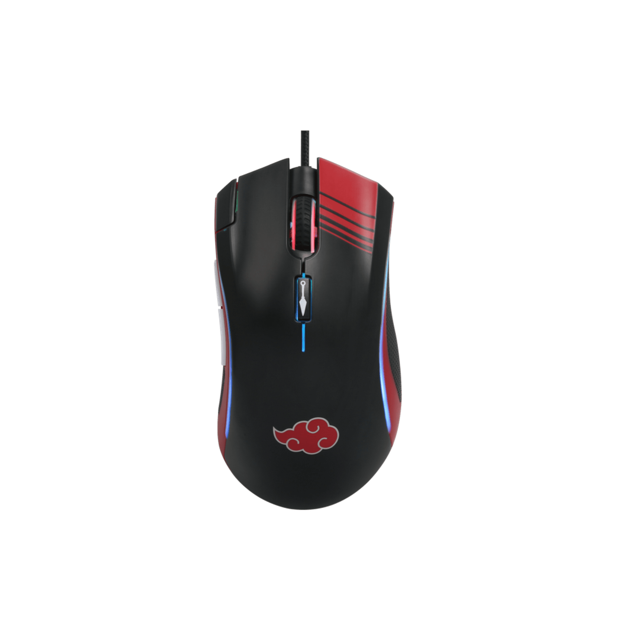 Mouse Gamer Checkpoint Mx-200 Akatsuki, 10000 Dpi, Óptico, Diestro, 7 Botones, Rgb, Negro/rojo