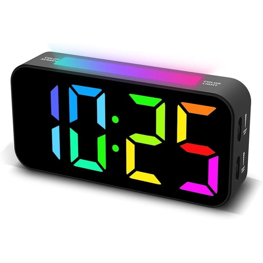 Reloj Despertador Topski 8010 De 7 Pulgadas Led Con Doble Alarma