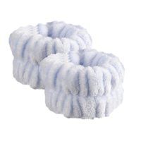 Bothyi - 2 Uds Muñequeras De Lavado De Cara Banda De Toallas De Muñeca De Microfibra Para Mujeres Niñas Azul