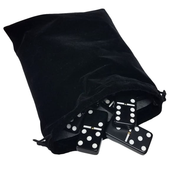 Set de Dominó Marion 54x28x12 mm Bolsa Negra con Giro Central