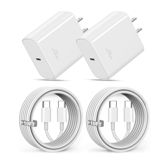 Cargador USB‑C Linboll 45W Pack de 2 con cable de 3 m