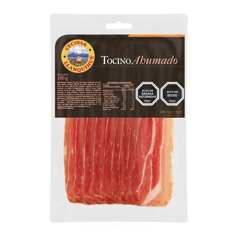 Tocino Ahumado 180 gr Llanquihue
