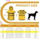 thumbnail image 2 of Impermeable para Perros Uxcell, Chaqueta Impermeable para Mascotas con Agujero para Correa con Capucha, (Amarillo, L), Destinado para Cachorros, 2 of 7