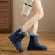 thumbnail image 5 of Botas de nieve de invierno para mujer, botas anchas de media pantorrilla, botines cálidos con forro de piel, antideslizantes y cómodos para exteriores., 5 of 5