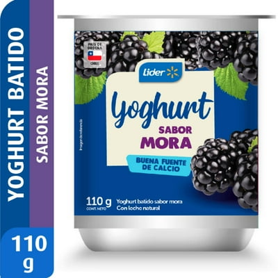 Yoghurt Batido Sabor Mora 110 G Lider