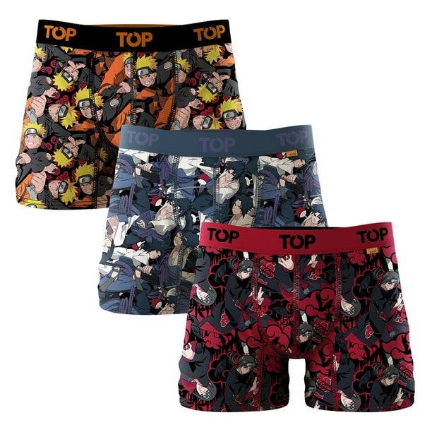Bóxer Medio Algodón Naruto Shippuden Pack 3 C1