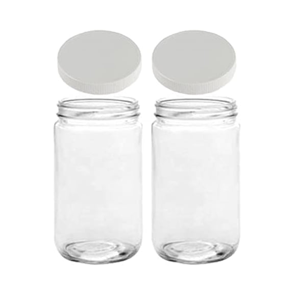 Tarro de almacenamiento JARMING COLLECTIONS Mason Jarros de cristal de 950 ml, 2