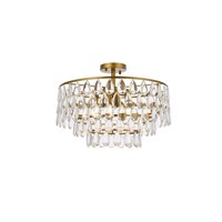 Elegant Lighting - Lámpara De Techo Empotrada Elegante Mila 51 Cm Latón 5 Luces 120V