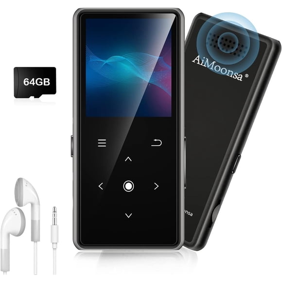 Reproductor MP3 AiMoonsa 64GB Bluetooth 5.2 HiFi