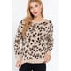 thumbnail image 1 of Saronite Suéter de Invierno de Viscosa Jacquard de Manga Larga con Estampado Animal, Cuello Redondo, Beige/amarillo (para Mujer), 1 of 4